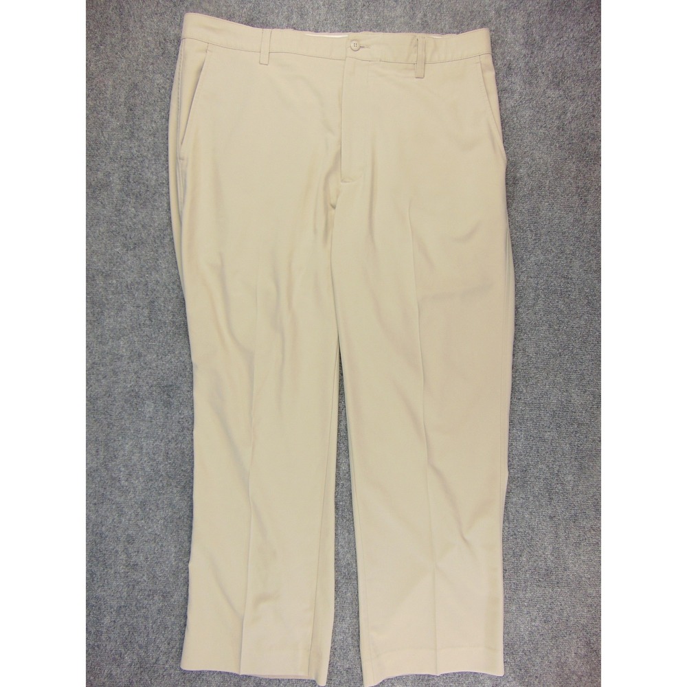 FootJoy Golf Pants Mens‎ 38 x 30 Performance Khaki Solid Tan FJ Slacks Golfcore